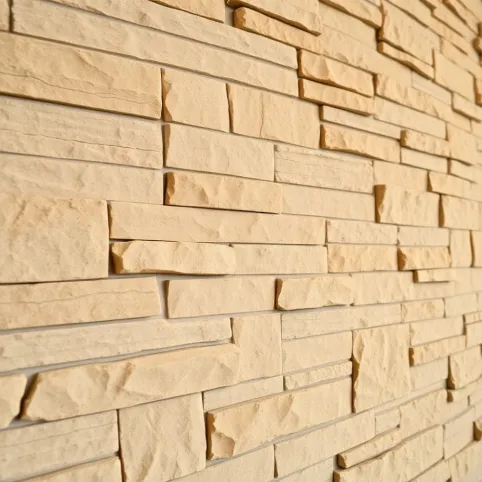 Piaskowiec na ścianę w salonie