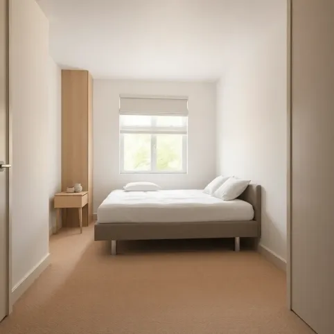 Podwójne łóżko do małej sypialni