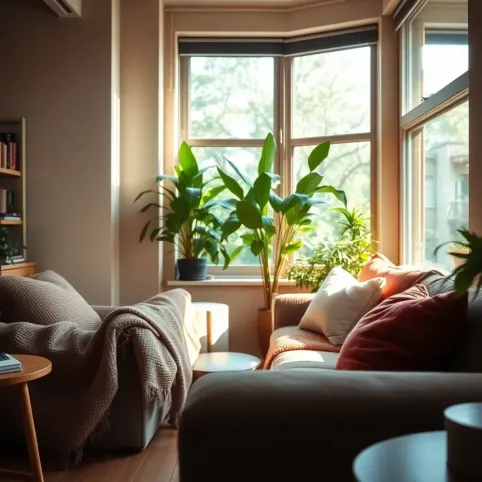 Przytulny salon w bloku  inspiracje