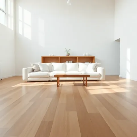 Salon w drewnie i bieli