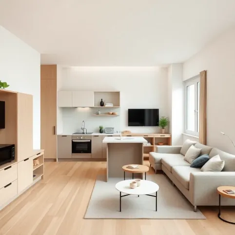 Salon z aneksem 19m2