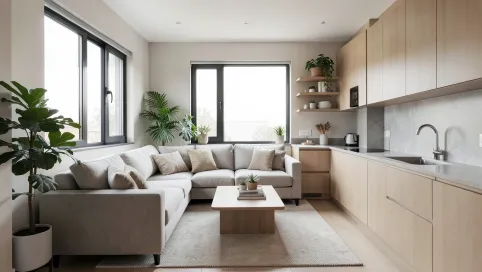 Salon z aneksem 21m2