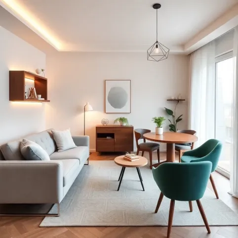 Salon z jadalnią 20m2