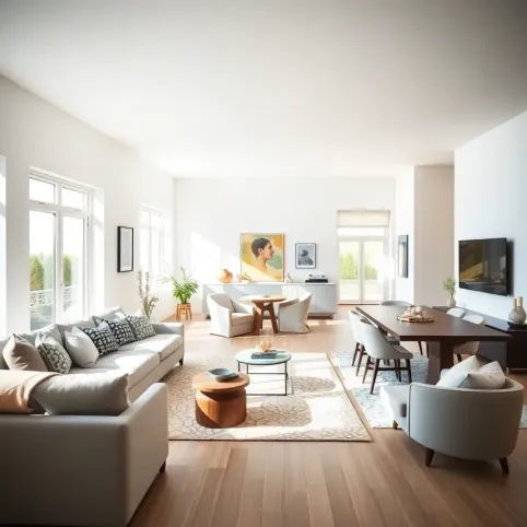 Salon z jadalnią 28m2