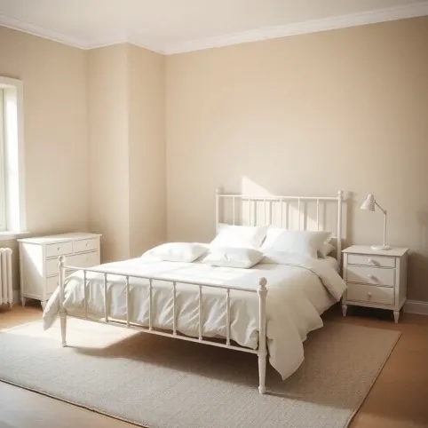 Sypialnia białe meble jakie ściany