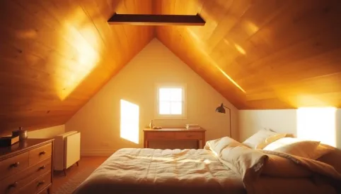 Sypialnia na poddaszu ze skosami inspiracje