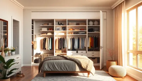Sypialnia z garderobą inspiracje