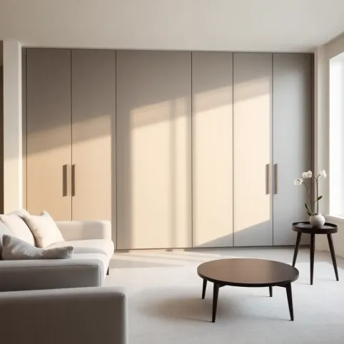 Szafa na całą ścianę w salonie