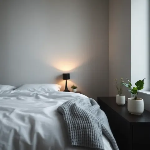 Szara sypialnia jakie dodatki