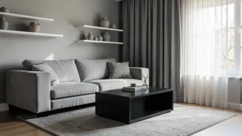 szary salon jakie meble