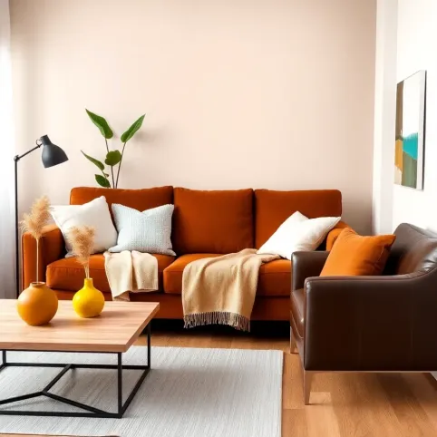 Z czym łączyć brąz w salonie