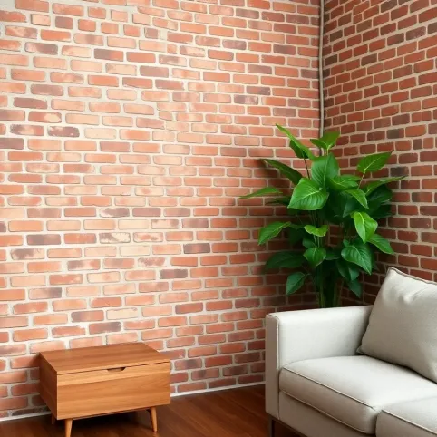 Z czym łączyć cegłę w salonie