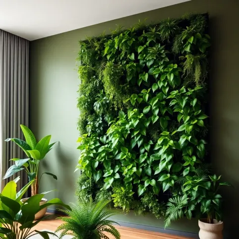 Zielona ściana w salonie  jak zrobić