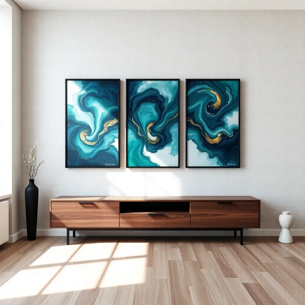Stylowe obrazy do salonu w ramach