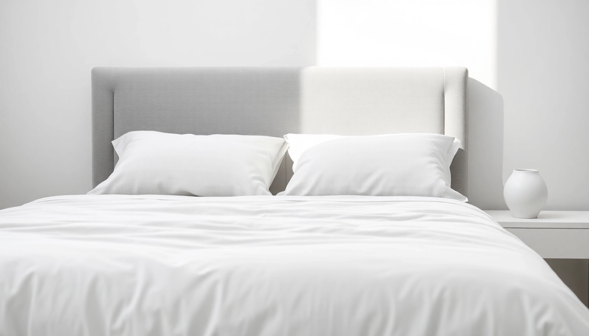 Sypialnia biało szara inspiracje