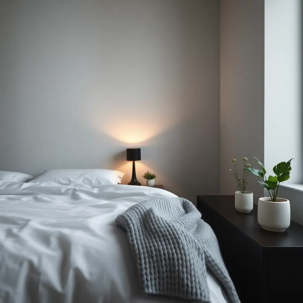 Szara sypialnia jakie dodatki